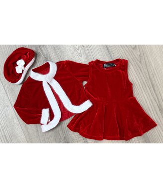 Kerstjurk met jasje & barret