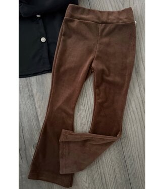 Draakjes en Boefjes Velvet flared broek - Marron