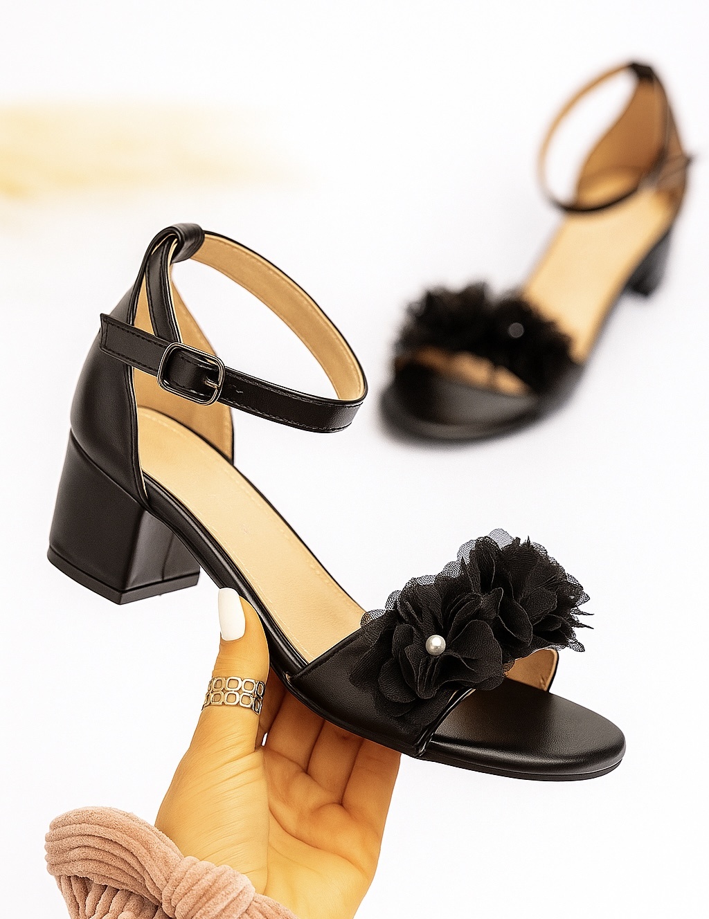 Kinder Hakken - Flowers Zwart