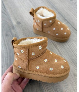 Flower boots - Camel