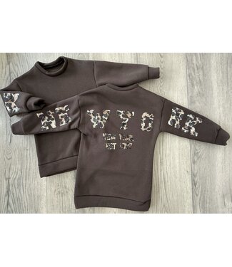 Hoodie Dress - New York Marron