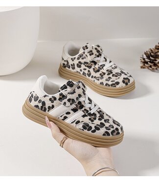 Leopard Stripe sneakers met klittenband (Verzenddatum 10 nov)