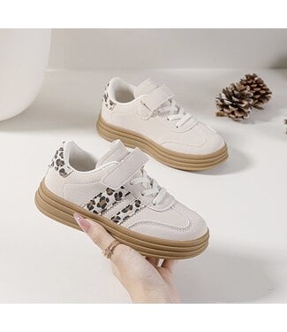 Leopard Stripe sneakers met klittenband