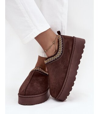 Furry sliders - Marron