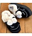Furry Soft & Pompon Sliders - Zwart