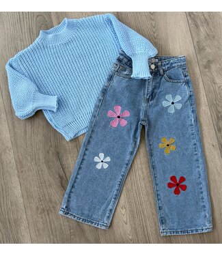 Denim Jeans Blauw - Colour Flowers