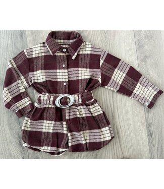 Blouse & Short Set Bordeaux
