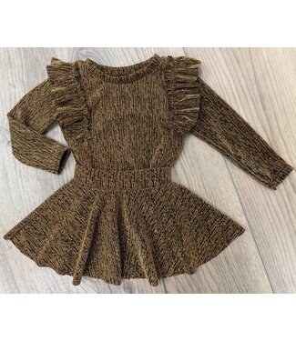 Draakjes en Boefjes Sparkle frou frou longsleeve - Goud