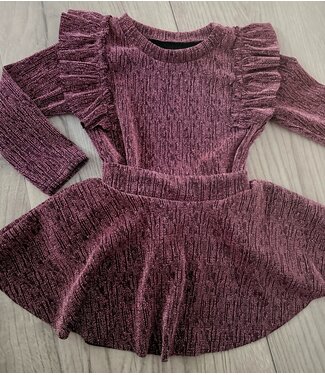 Draakjes en Boefjes Sparkle frou frou longsleeve - Roze