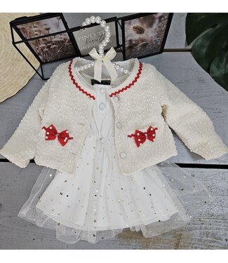 Star Dress & Jacket - Wit/Rood