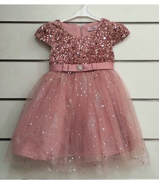 Sparkle & Glitter Dress - Roze