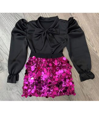 Pailletten Rokje - Fuschia