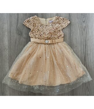 Sparkle & Glitter Dress - Goud