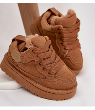 Furry Sneakers (Unisex) - Camel