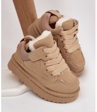 Furry Sneakers (Unisex) - Beige