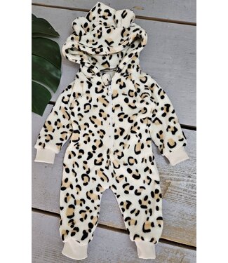 Fluffy onesie - Leopard Ecru (Unisex)