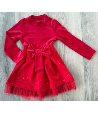 Big Bow Dress - Sparkle & Velvet