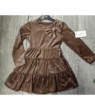 Velvet & Sprinkle Dress - Marron