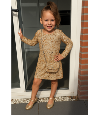 Glitter Jurkje met tasje - Goud •