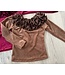 Velvet Sprinkle Top Met Ruches - Camel