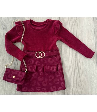 Soft Bordeaux Dress (Met Tasje)