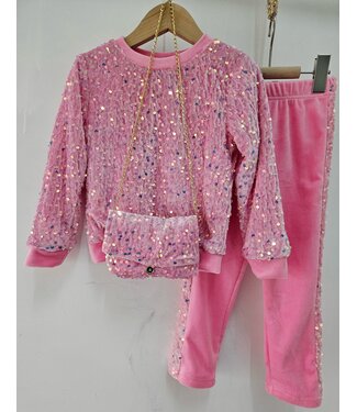 Glitter Comfy Set - Neon Roze