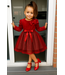 velvet dress - Rood