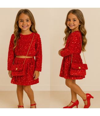 Glitter set - Rood