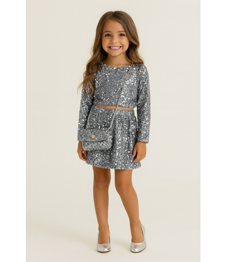 Glitter set - Zilver