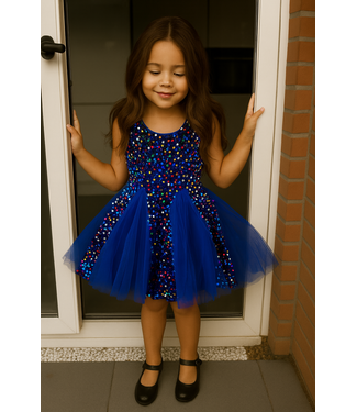 Glitter Jurkje - Blauw •