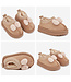 Furry Sliders met strikje - Beige