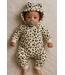 Fluffy onesie - Leopard Ecru (Unisex)