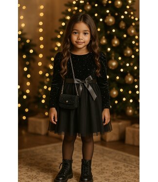 Spark Dress (Met Tasje) - Zwart