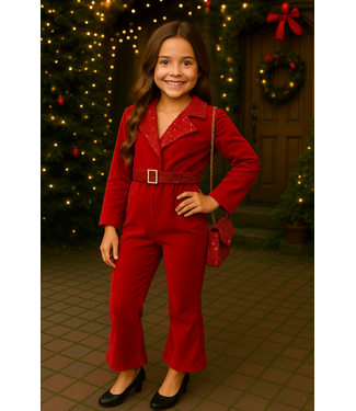 Christmas Sequin Jumpsuit (Met Tasje)