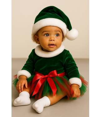 Tule rok met velvet body & kerstmuts
