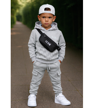 Icon Joggingset met tasje - Grijs (Verzenddatum 6jan)