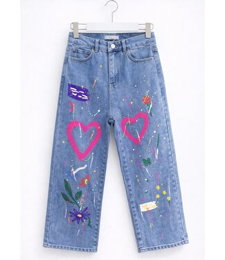Flower & Heart Jeans