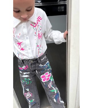 Love Graffiti Blouse - Wit