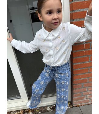 Hartjes Blouse - Wit