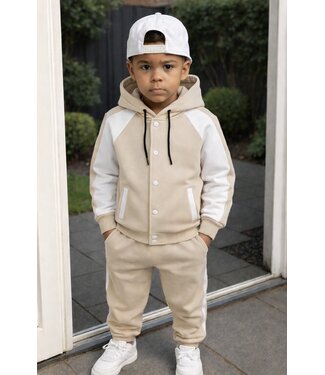 Baseball Joggingset - Beige (Verzenddatum 6jan)