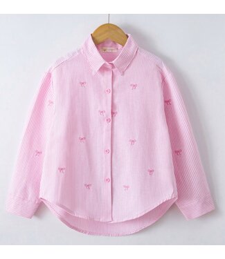 Blouse met strikjes - Roze