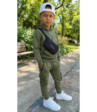 Icon Joggingset met tasje - Khaki  (Verzenddatum 12 feb)