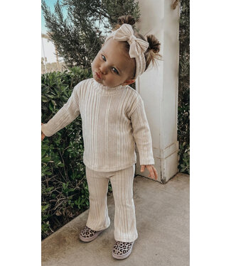 3-delige flared set - Beige