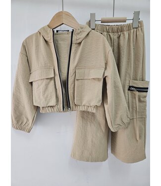 Cargo Jogging Set - Beige (Verzenddatum 6 jan)