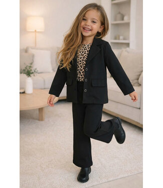Blazer & Flared Pantalon - Zwart