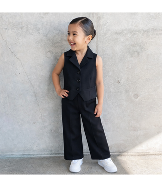 Gilet & Flared Pantalon - Zwart (Verzenddatum 6 jan)