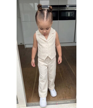 Gilet & Flared Pantalon - Beige (Verzenddatum 6 jan)