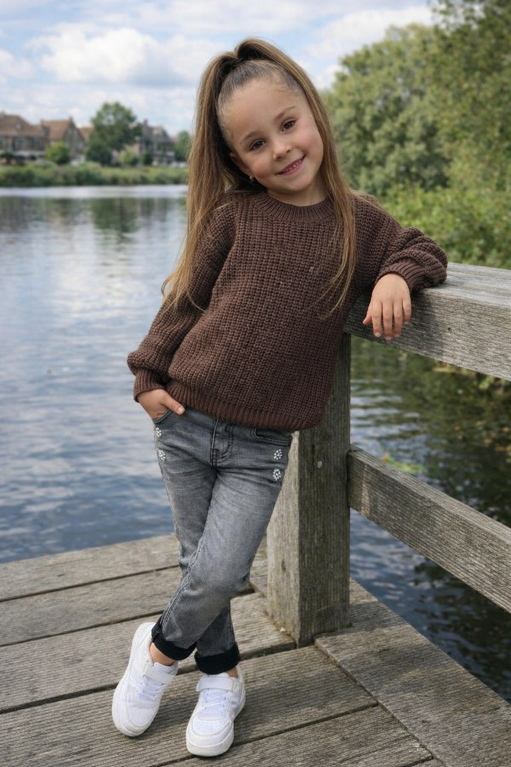 Loose Fit Flower jeans