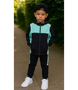 Joggingset - Turqouise/Zwart