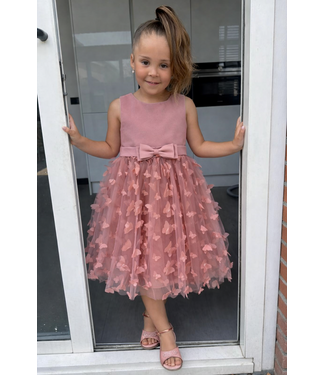 Vlinder jurk - Oud Roze(Verzenddatum 8 Jan)